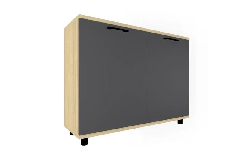 Тумба ТБ-5017-АС-АМ (Ясень Асахи/Антрацит Матовый) — Мебель-центр Озерцо