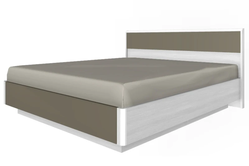 Кровать 180х200 КР-4004-СЯ-ЛМ (Снежный Ясень/Латте Матовый) - купить в Озерце