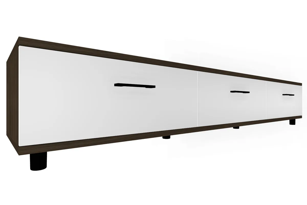 Гостиная Грейс комплект 4 (Гикори Джексон Темный/Белый Бриллиант Глянцевый) — Мебель-центр Озерцо