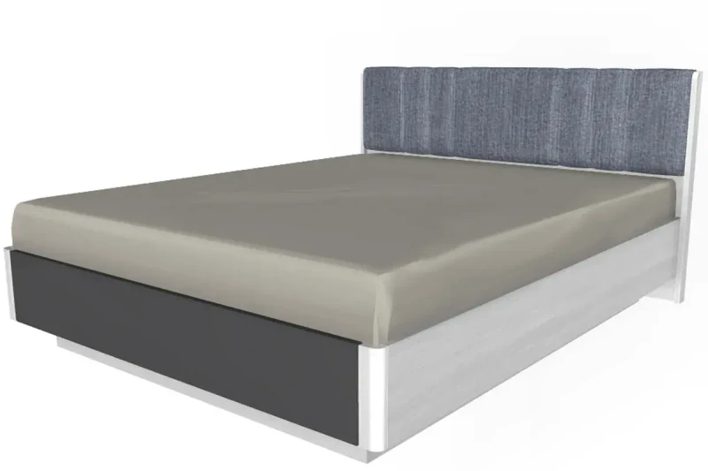 Кровать КР-4013-СЯ-АМ-В (Снежный Ясень/Антрацит Матовый) - купить в Озерце