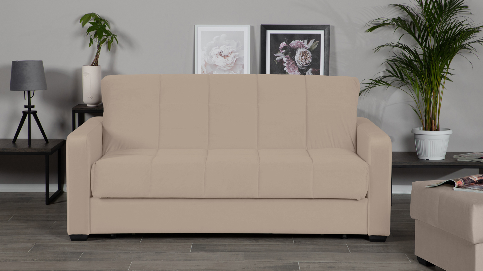 Диван Domo Pro Sky velvet 03 с коробом для белья 160 средней жесткости 120x191 — купить в Озерце