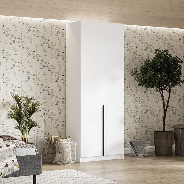 Рим 80 шкаф распашной 2Д Белый в мебель-центре Озерцо