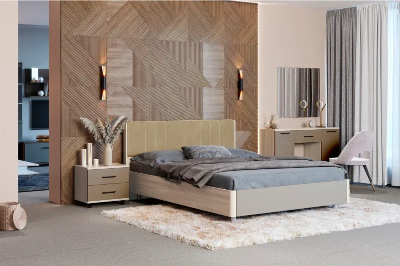 Спальня Грейс комплект 7 (Ясень Асахи/Латте Матовый) - купить в Озерце