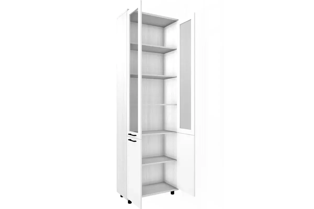 Шкаф многоцелевой ШК-5035-СЯ-БГ (Снежный Ясень/Белый Бриллиант Глянцевый) в мебель-центре Озерцо