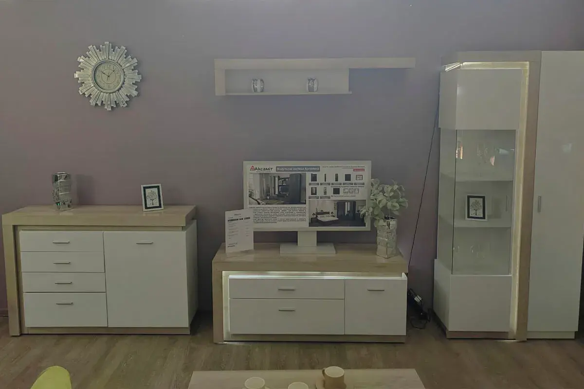 Полка навесная Люмен 4 белый снег глянец — Мебель-центр Озерцо