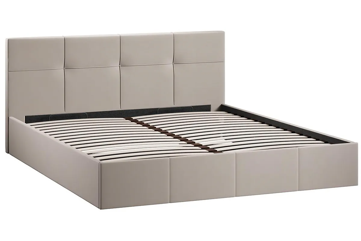 Кровать Лора с ПМ и заглушиной 180х200 (Велюр / Confetti Smoke) - купить в Озерце