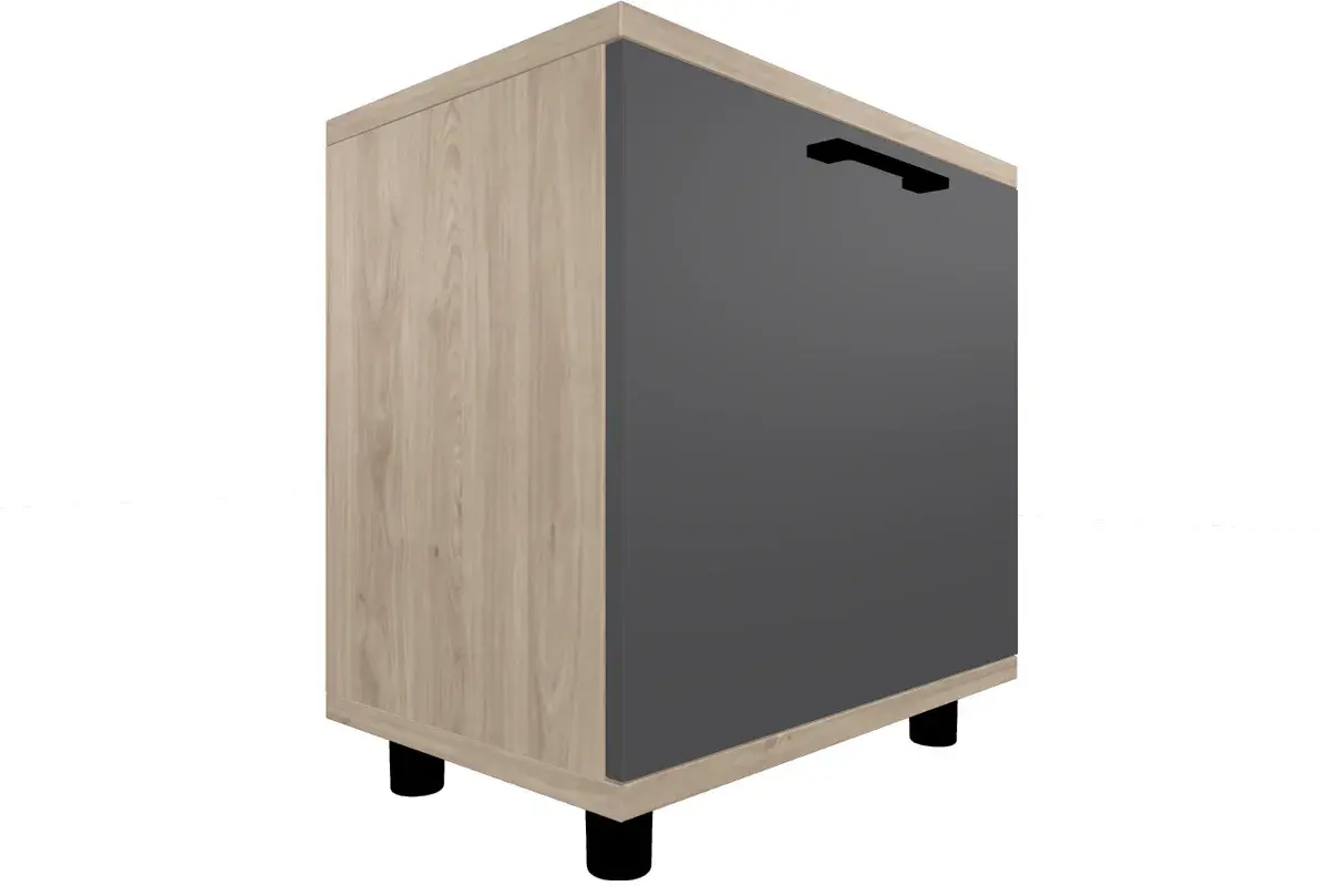 Прихожая Грейс комплект 4 (Гикори Джексон Светлый/Антрацит Матовый) — Мебель-центр Озерцо