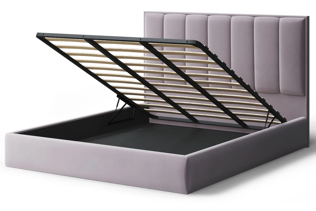 Кровать без опоры Лина с ПМ 160х200 (Neo 15/Лиловый) - купить в Озерце