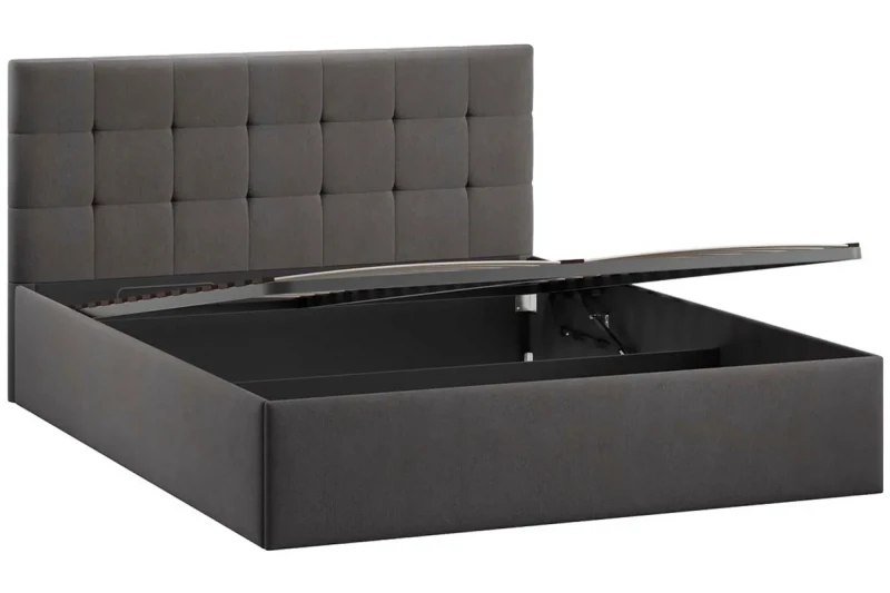 Кровать Джоли Тип 1 с ПМ и заглушиной 160х200 (Велюр/Графит) - купить в Озерце