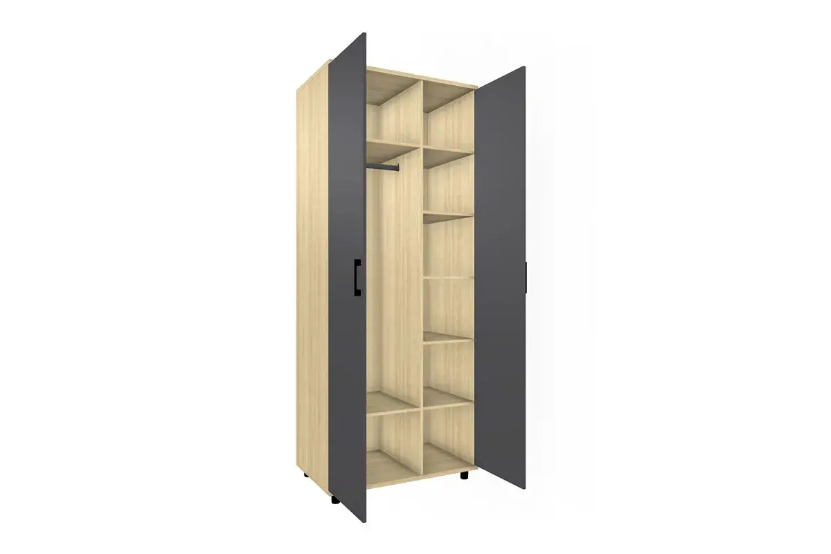 Шкаф для одежды и белья ШК-5008-АС-АМ (Ясень Асахи/Антрацит Матовый) в мебель-центре Озерцо