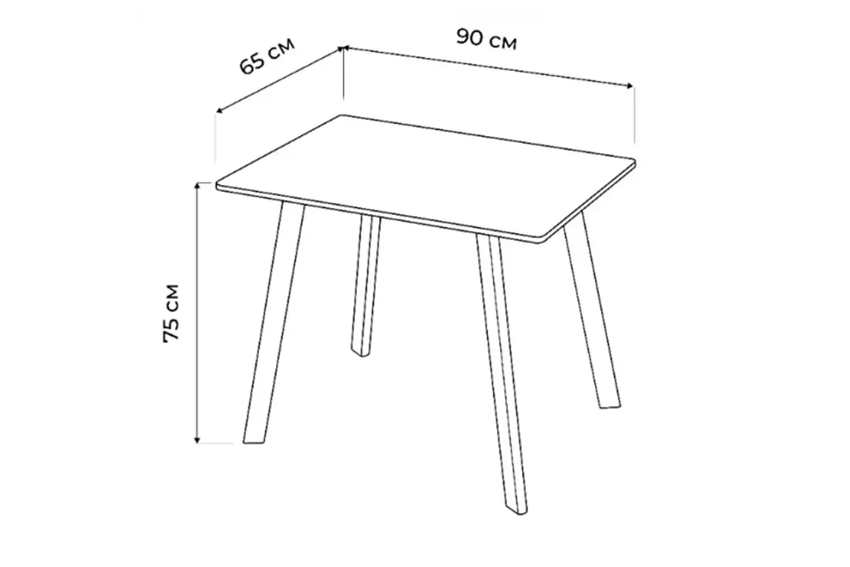 Стол обеденный Тик Так 900х650 нераздвижной (Керамика Белый мрамор с активными прожилками YB8020126BG / МДФ в пленке черный кварц / Металл черный) - купить в Озерце