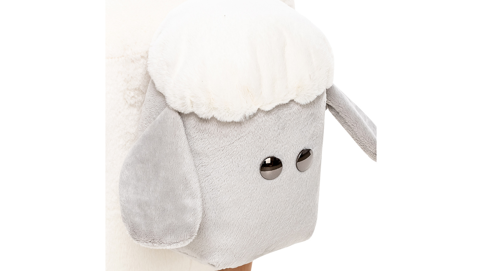 Пуф детский Lamb, мех: молочный/серый 31x39 — купить в Озерце