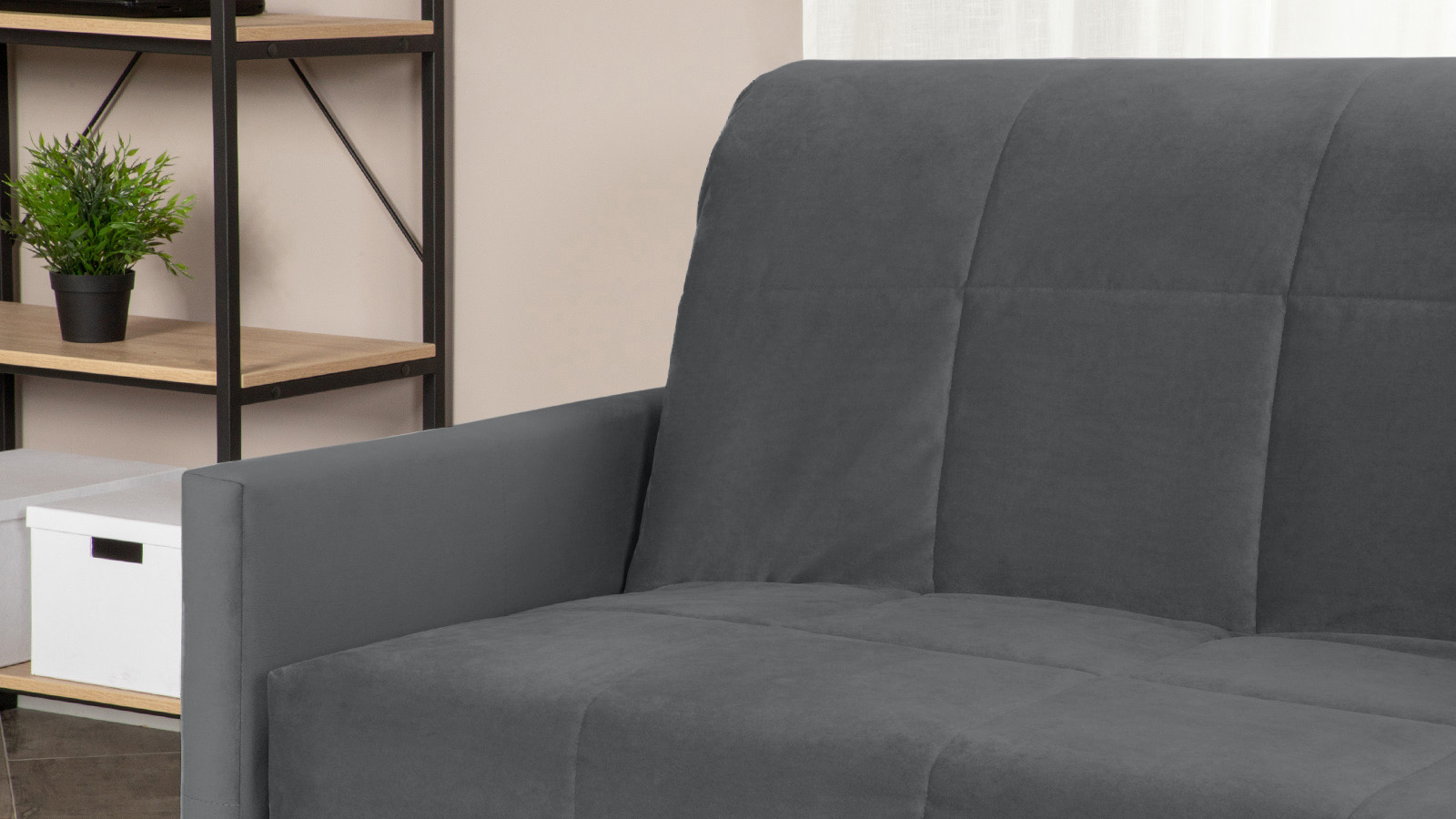 Диван CARINA Nova Sky velvet 16 с коробом для белья 180x205 — купить в Озерце