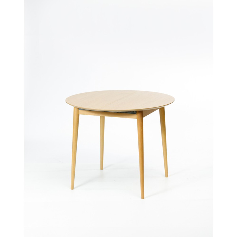 Стол круглый раздвижной QR950 Ф950/1350х765 Дуб (Натуральный) - купить в Озерце