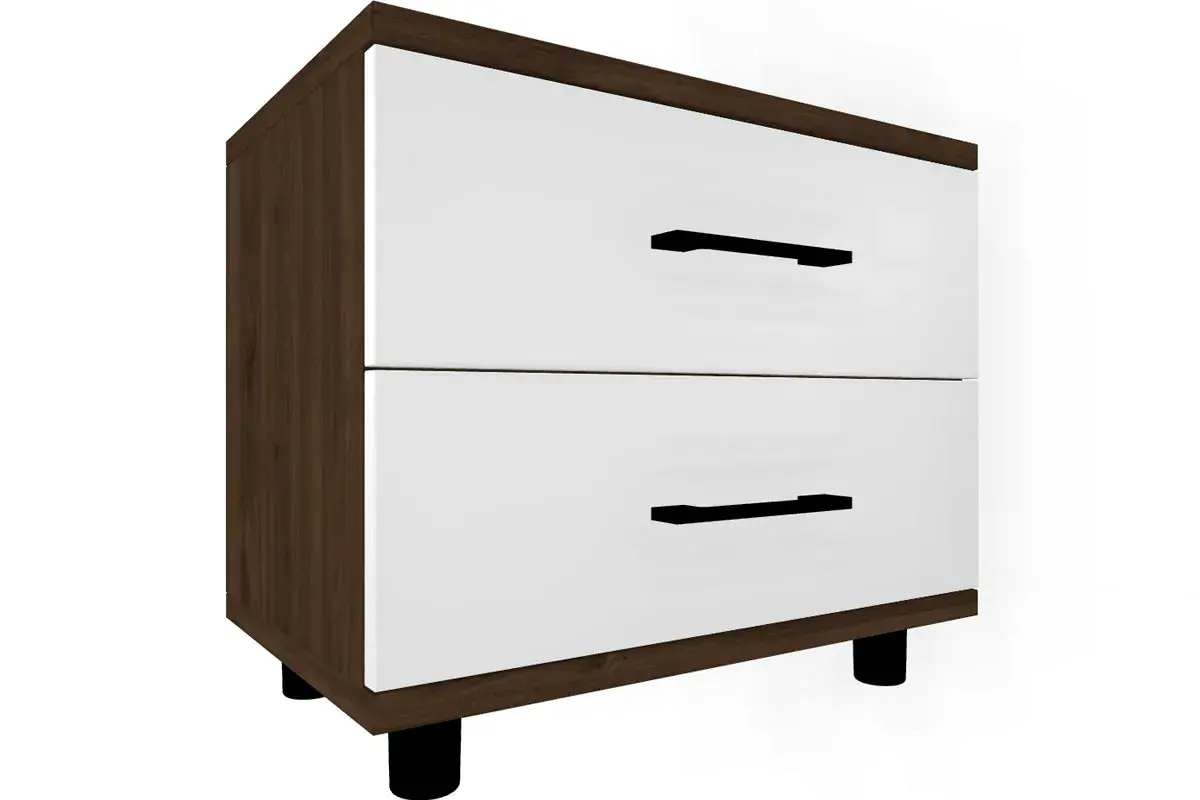 Спальня Грейс комплект 7 (Гикори Джексон Темный/Белый Бриллиант Глянцевый) - купить в Озерце