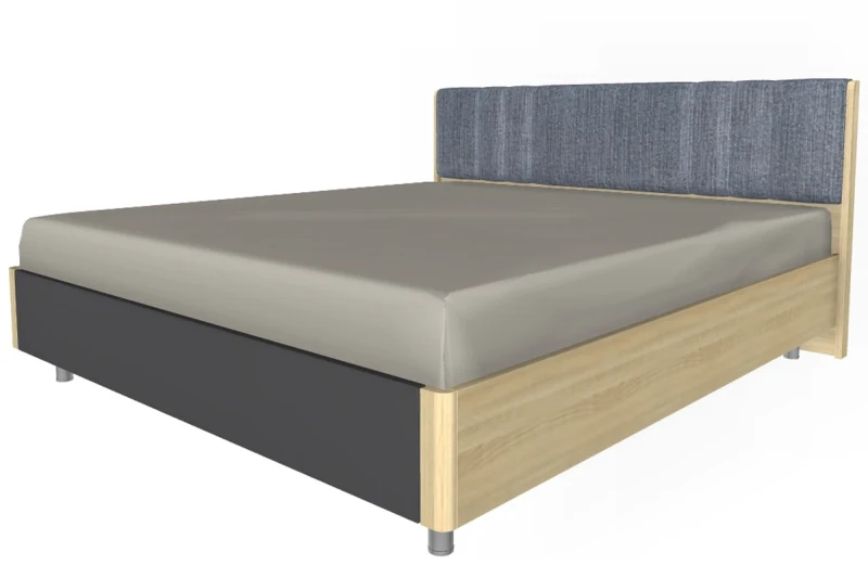 Кровать КР-5014-АС-АМ 180х200 (Ясень Асахи/Антрацит Матовый) - купить в Озерце