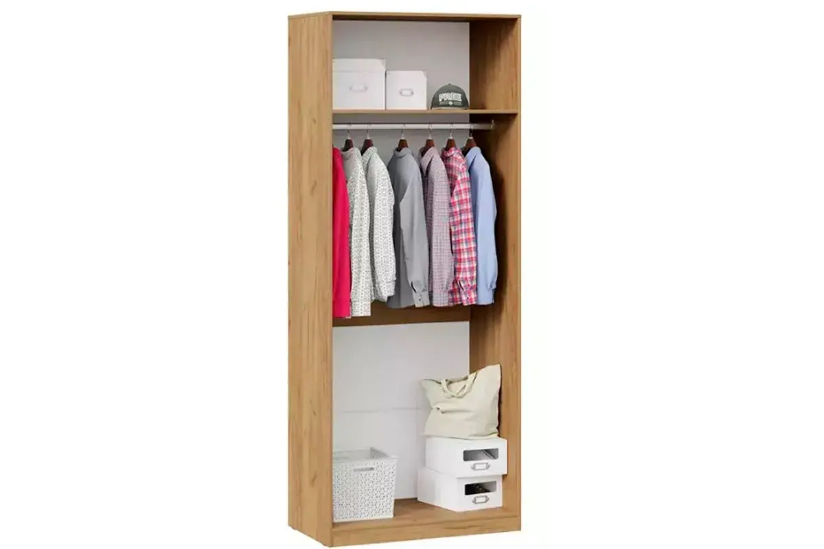 Шкаф для одежды Хилтон (Дуб Крафт золотой/Графит матовый) в мебель-центре Озерцо