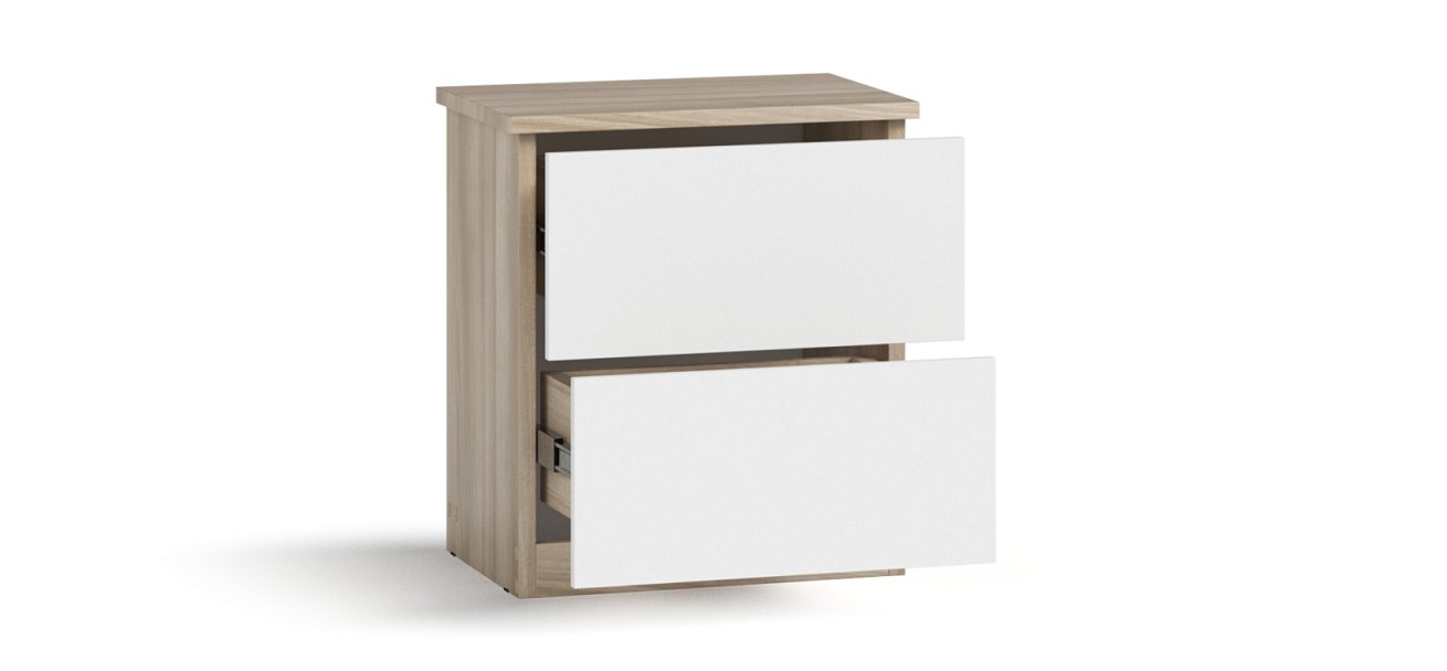 Тумба СИМПЛ NEW Сонома, Белый снег — Мебель-центр Озерцо