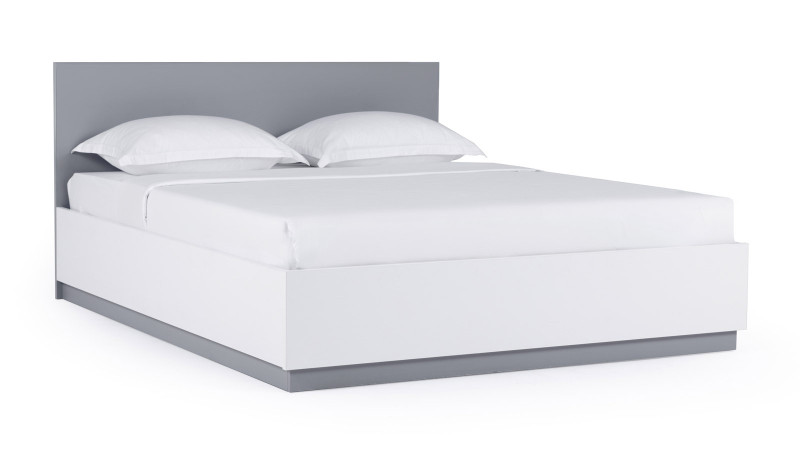Кровать с подъемным механизмом Twills, цвет Белый премиум + Арктика серый, 140x200 - купить в Озерце