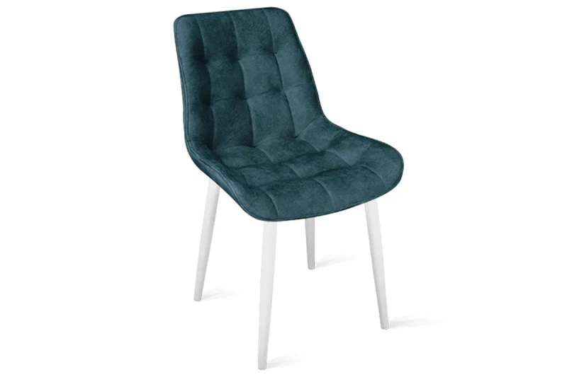 Стул Boston (Белый Муар/Велюр V006 Бирюзовый) - купить в Озерце