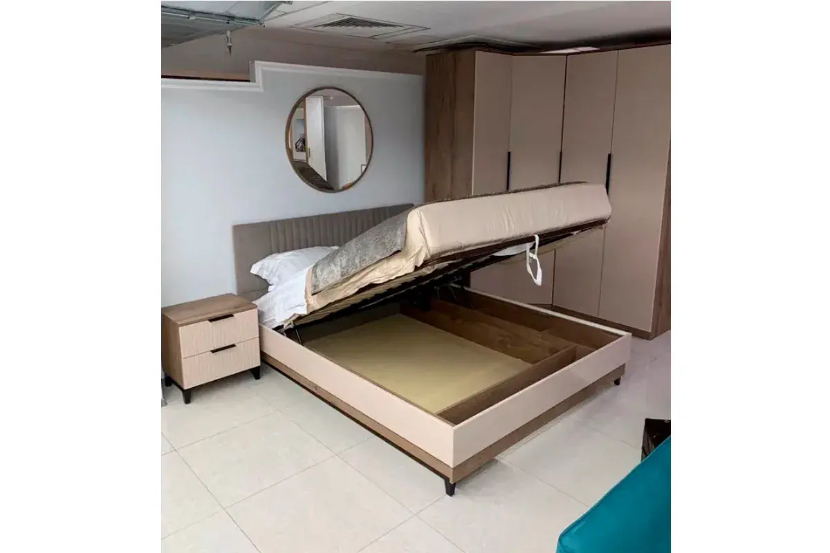 Тумба прикроватная Тоскана (Дуб Табачный/Бисквит) — Мебель-центр Озерцо