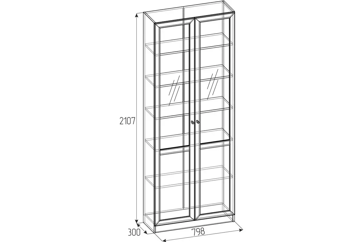 Шкаф для книг Харрис 32 (Дуб Серый Craft) в мебель-центре Озерцо