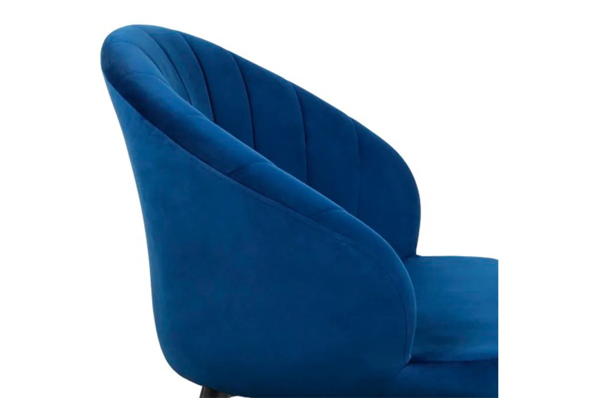 Стул Моника (Муар черный/Велюр Velluto 25/Синий) СРП-050 - купить в Озерце