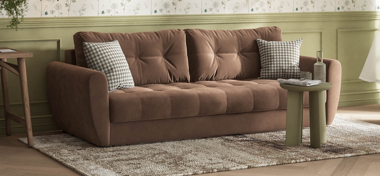 Престон диван Велюр Монолит мокко — купить в Озерце