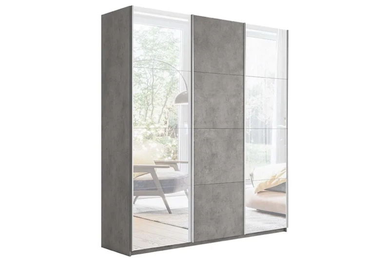 Шкаф-купе Траст 2.210.70-13.11.13 (Бетон, Зеркало/Бетон/Зеркало) в мебель-центре Озерцо