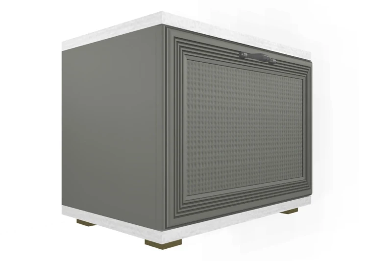 Тумба ТБ-1052-СЯ-СО (Снежный Ясень/Серый Оникс) — Мебель-центр Озерцо