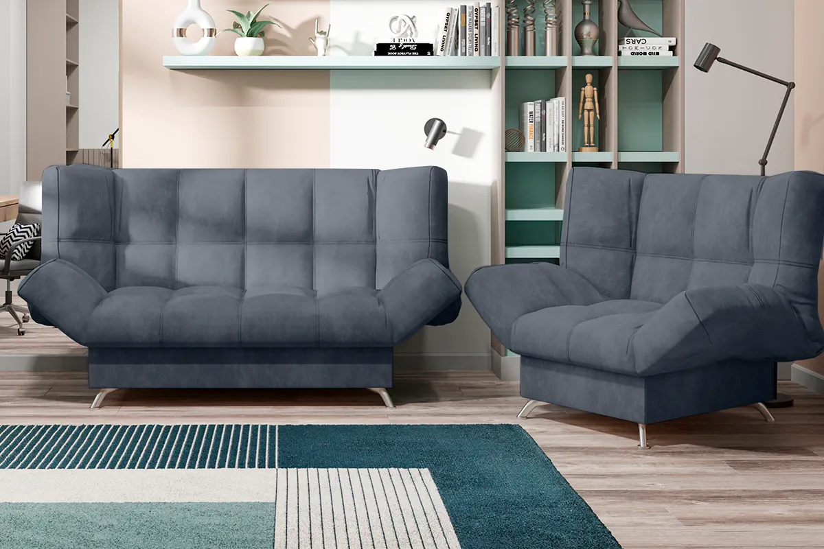 Диван-кровать Клик-кляк 8 ДК Регина-45.1 Siesta Blue steel — купить в Озерце