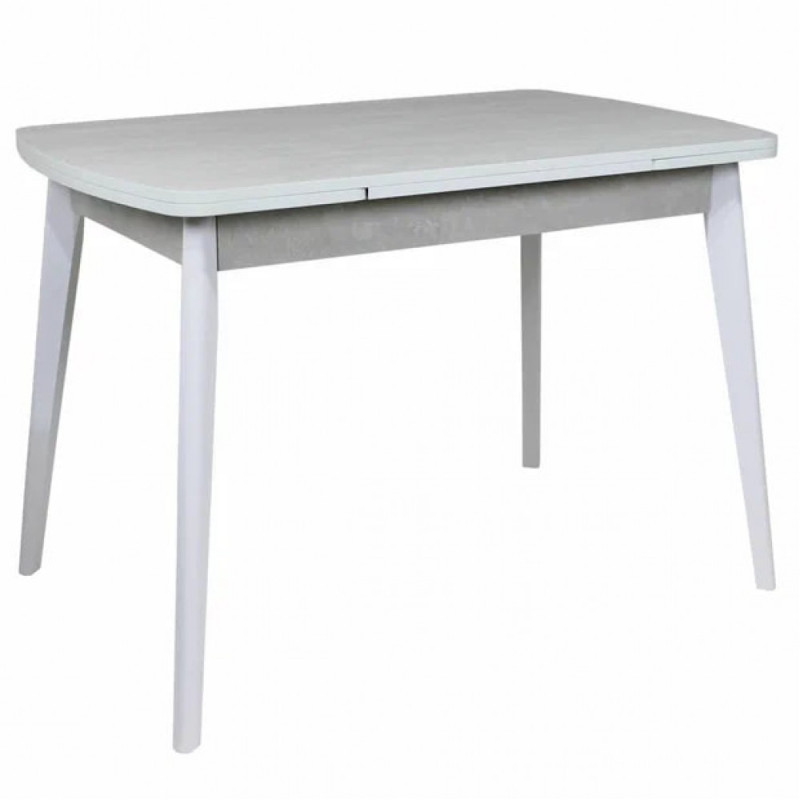 Стол СИЭТЛ 68х110 шелковый камень/белое подстолье ТИП-НД - купить в Озерце