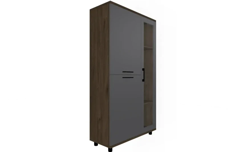 Шкаф многоцелевой ШК-5081-ГТ-АМ (Гикори Джексон Темный/Антрацит Матовый) в мебель-центре Озерцо