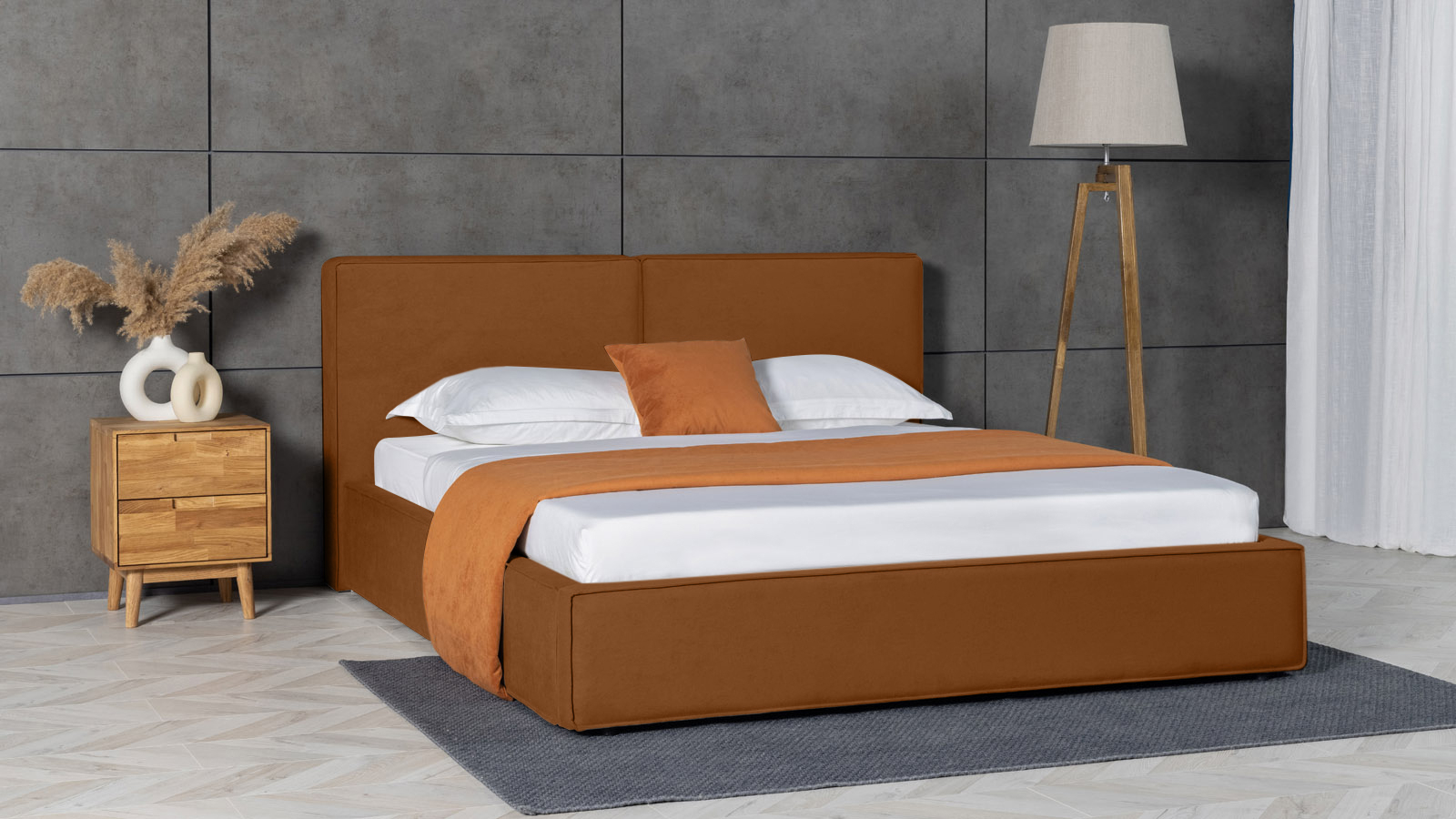 Кровать с подъемным механизмом Murrey Nova, ткань Casanova Desert, 200x200 - купить в Озерце