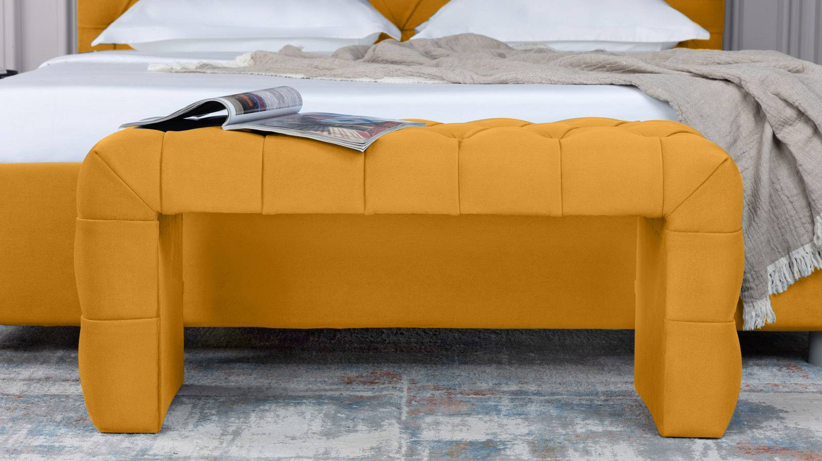 Банкетка Greta, ткань Sky Velvet 30, 45x55 — купить в Озерце