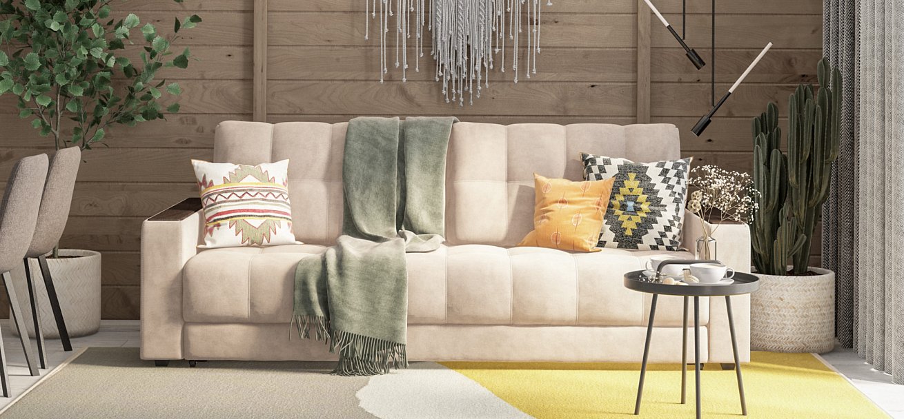 Диван BOSS 2.0 велюр Monolit латте — купить в Озерце