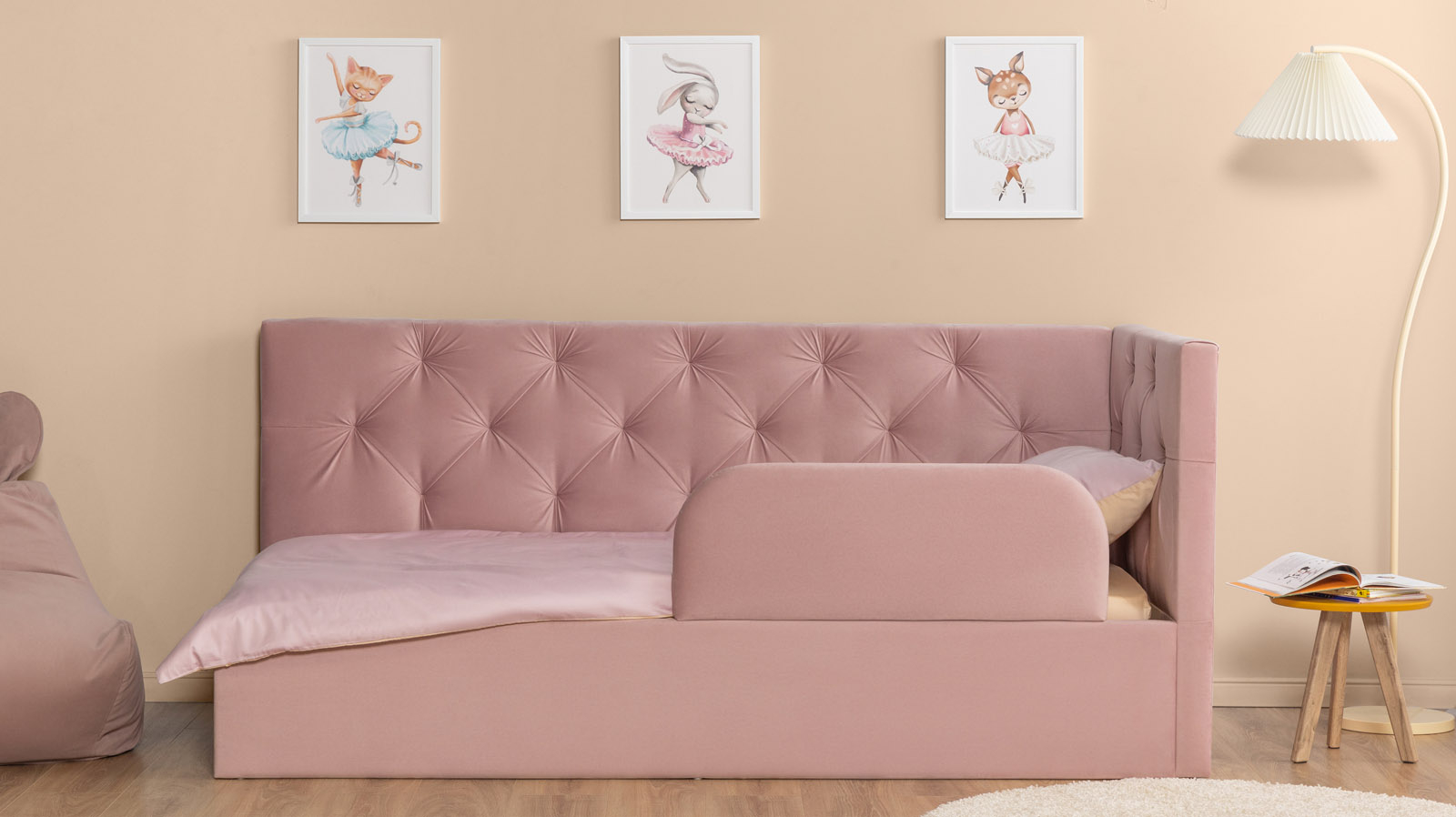 Детская кровать Camilla Pro, Тк. Sky Velvet 01 90x180 — Мебель-центр Озерцо