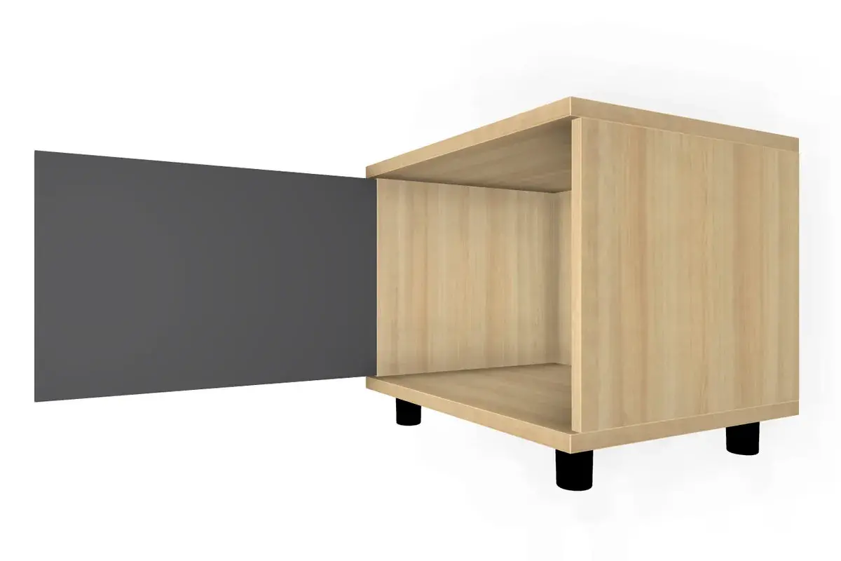 Тумба ТБ-5036-АС-АМ (Ясень Асахи/Антрацит Матовый) — Мебель-центр Озерцо