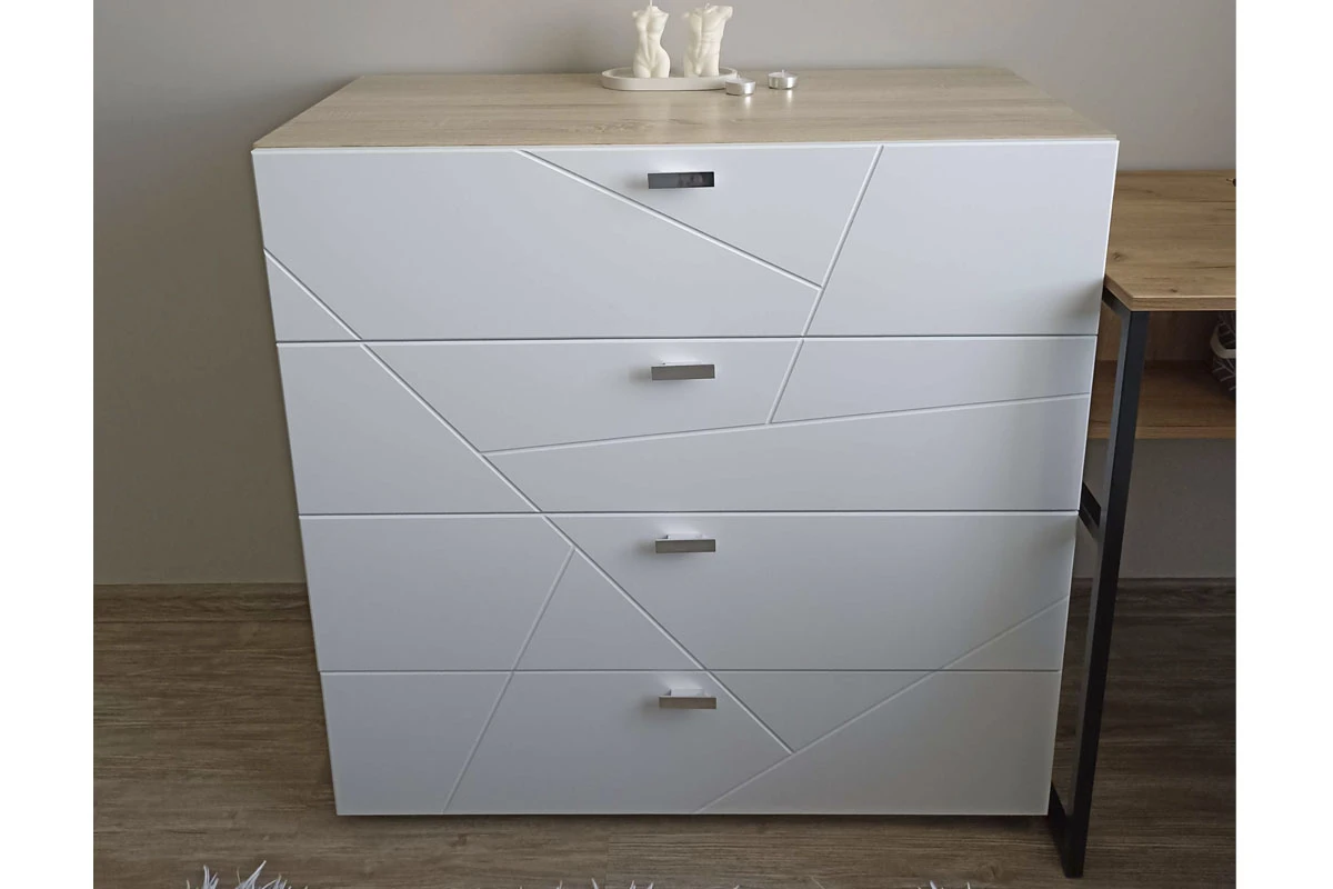 Комод Скайлайн (Белый шагрень) — Мебель-центр Озерцо