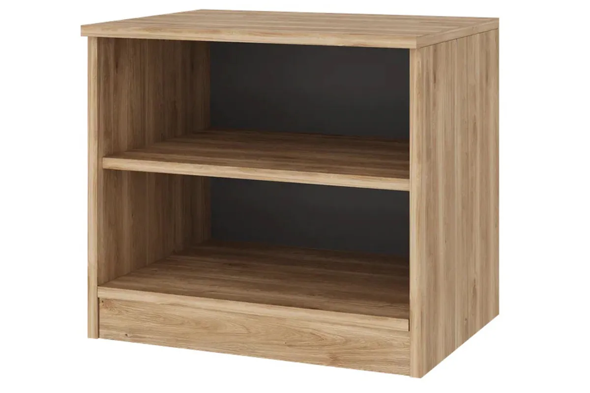 Тумба для обуви Астория 14 (Дуб кастелло медовый / Графит софт) — Мебель-центр Озерцо