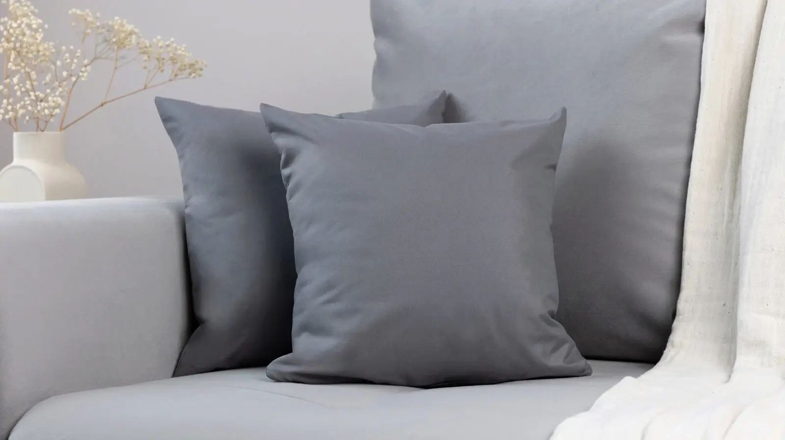 Подушка декоративная Basic 40x40, цвет Антрацит в мебель-центре Озерцо