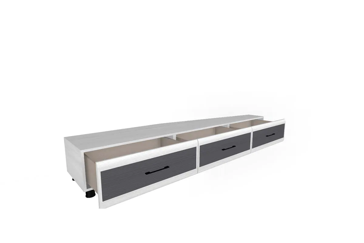 Тумба ТБ-2671 (Снежный Ясень-фасад Серый) — Мебель-центр Озерцо