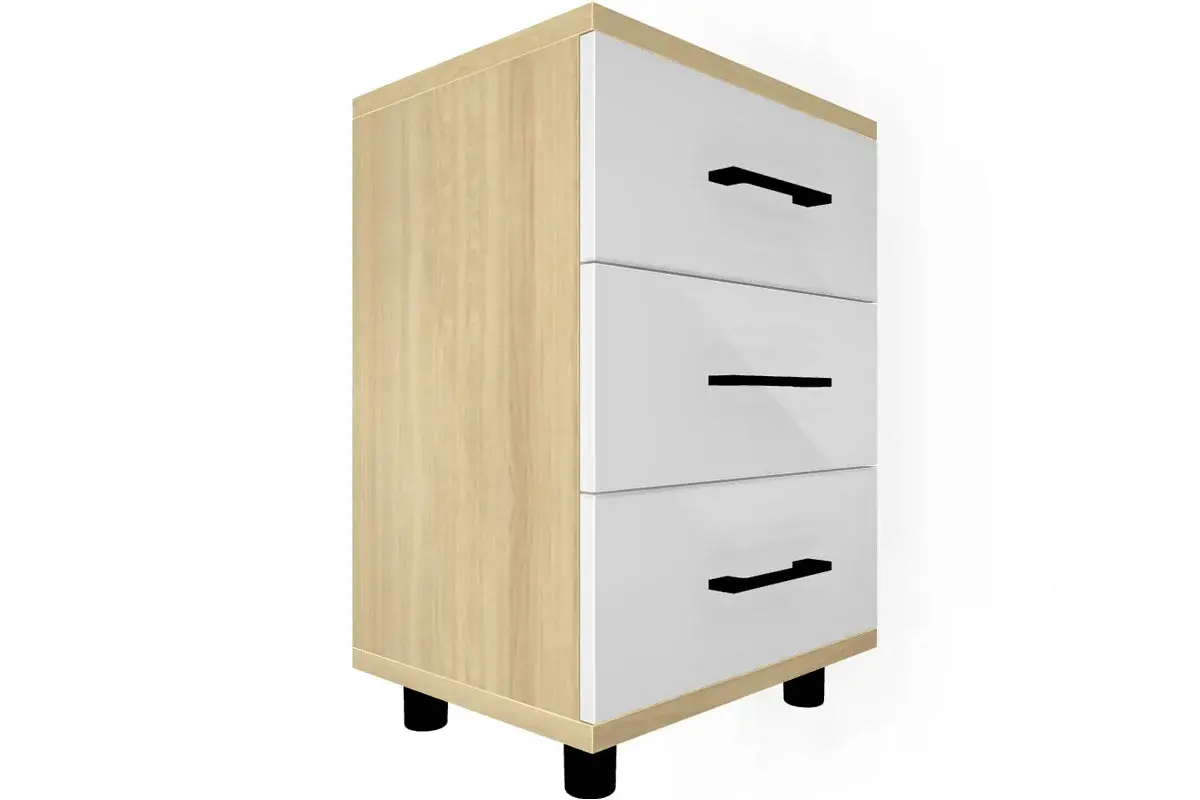 Детская Грейс композиция 3 (Ясень Асахи/Белый Бриллиант Глянцевый) — Мебель-центр Озерцо