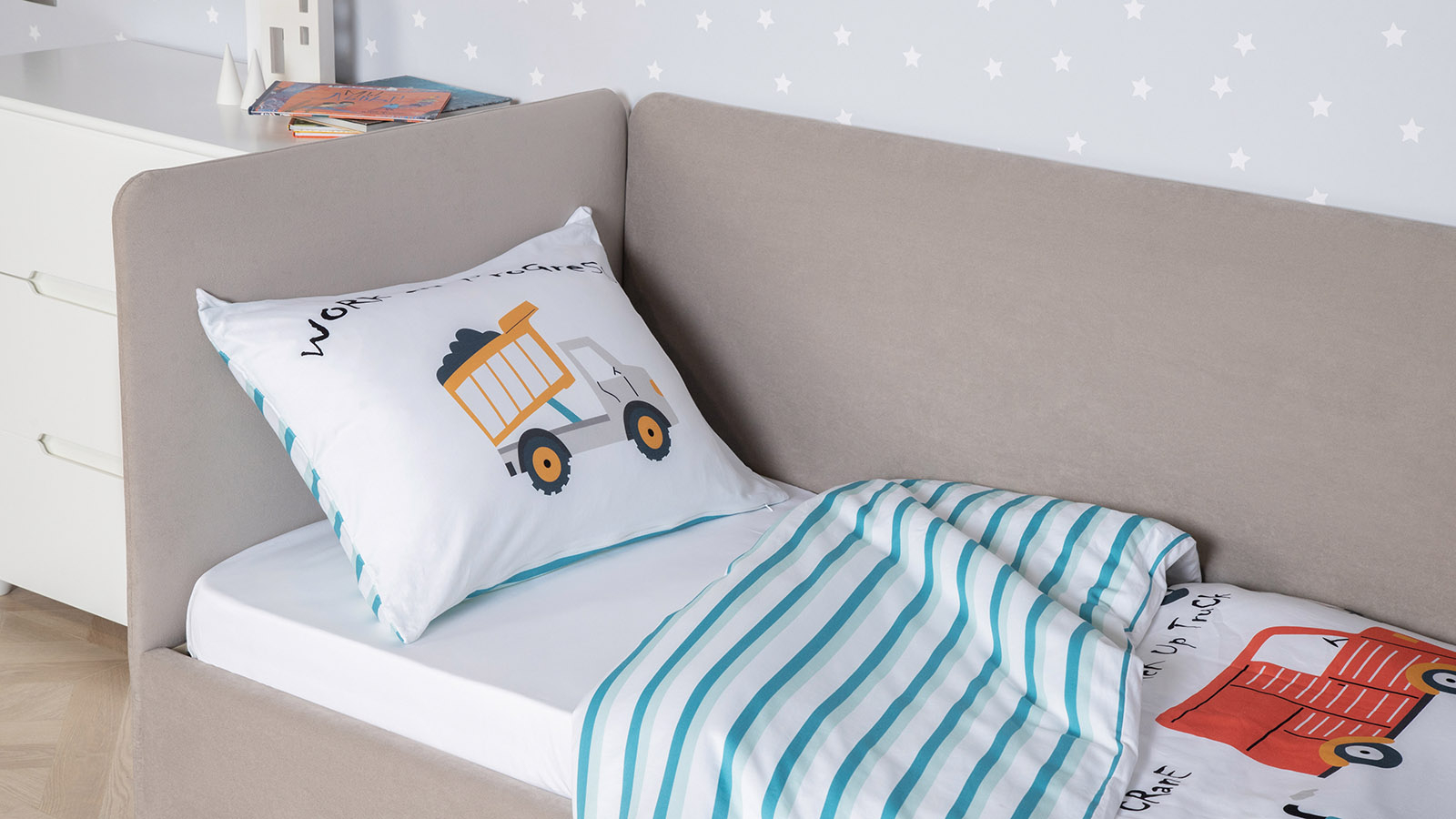 Детская кровать Uno 80x180, Тк. Casanova Grey — Мебель-центр Озерцо