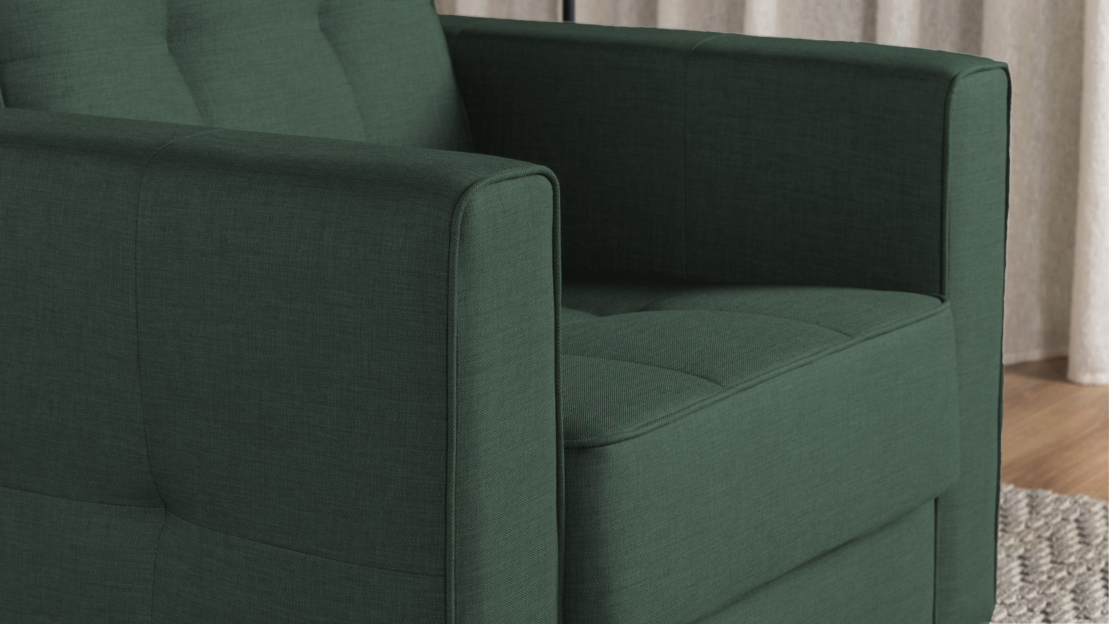 Кресло Amani Pro, Тк. Lidot green (подлокотник: 15 см) 89x93.5 — купить в Озерце