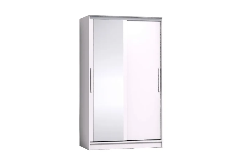 Шкаф-купе 1200 Strike Зеркало/ЛДСП (Белый) в мебель-центре Озерцо