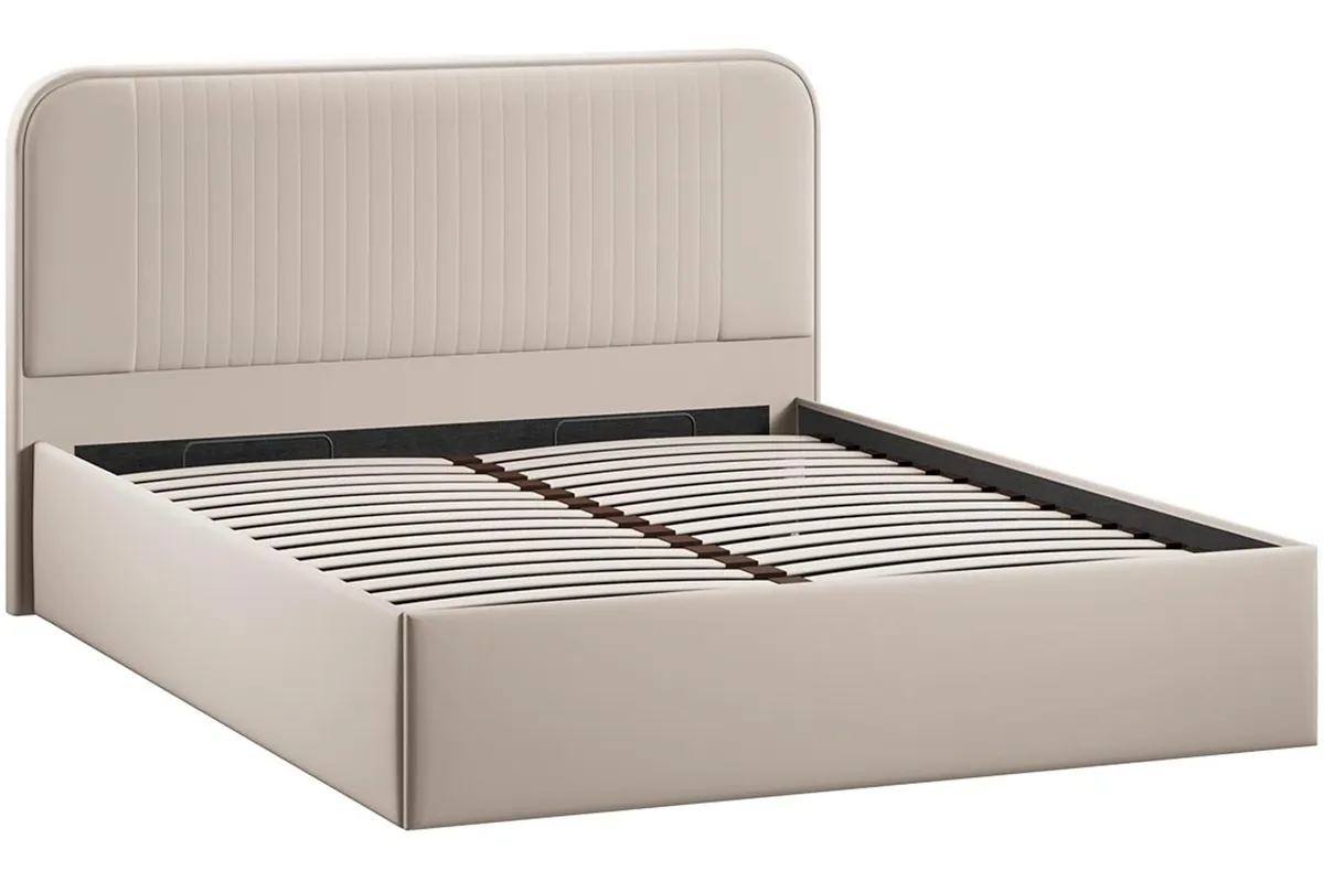 Кровать Тиффани Тип 1 с ПМ и заглушиной 160х200 (Велюр/Confetti Cream) - купить в Озерце