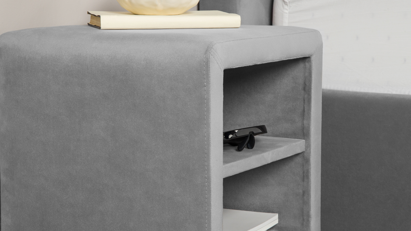 Тумба Rondo, ткань Sky Velvet 08 36x37 — купить в Озерце