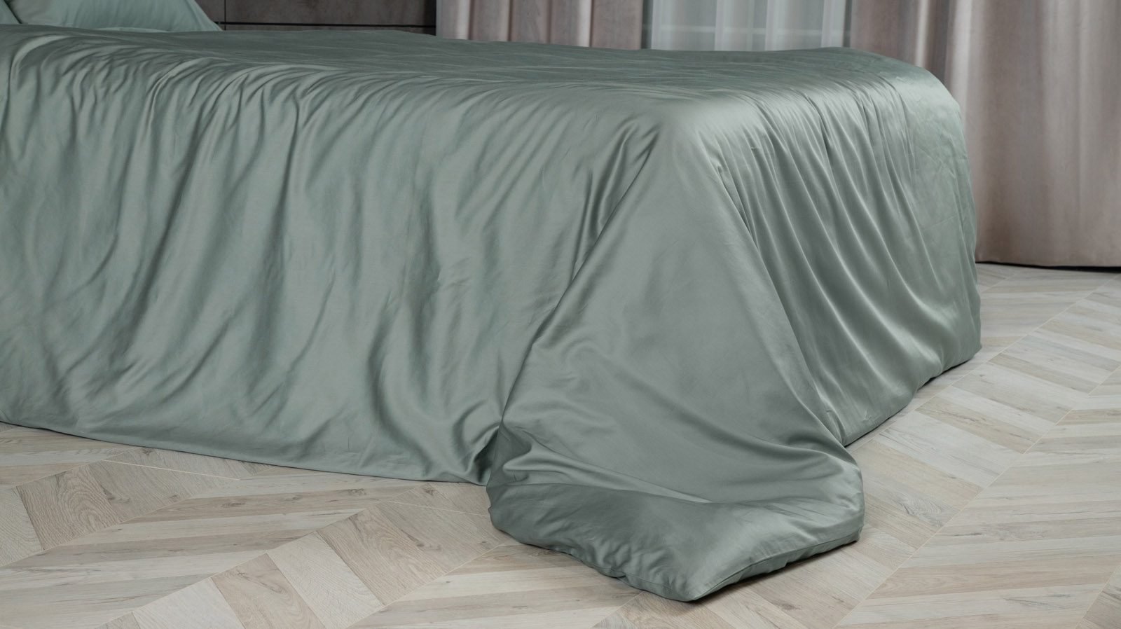 Постельное белье Askona Home Мята евро 200x220, без простыни в мебель-центре Озерцо