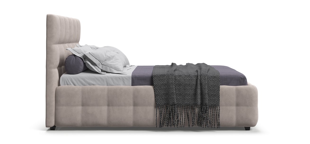 Босс Кровать+ПМ 140*200 Велюр Монолит латте - купить в Озерце